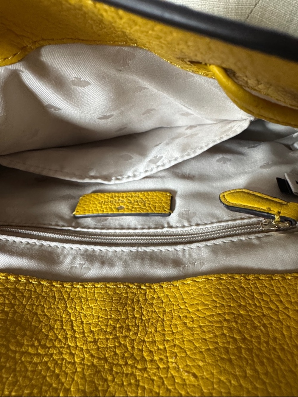 kate spade Yellow Pebbled Leather Backpack - Picture 4 of 4